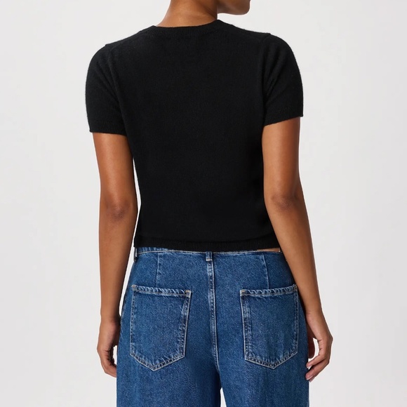 QUINCE XL Black CASHMERE TEE - Picture 1 of 4